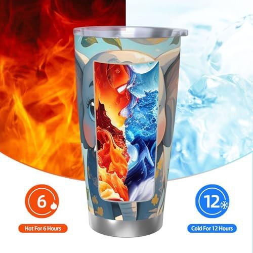Lovely elephant stainless steel vacuum tumbler — photo 3