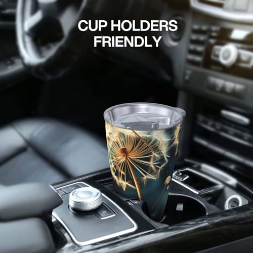 Dandelion Flowers in the Sky stainless steel tumbler — photo 5