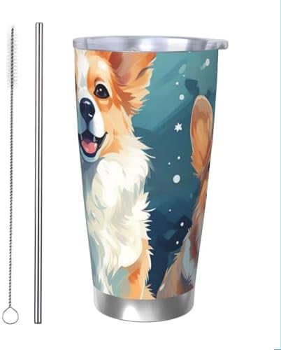Cute Little Corgi stainless steel vacuum tumbler