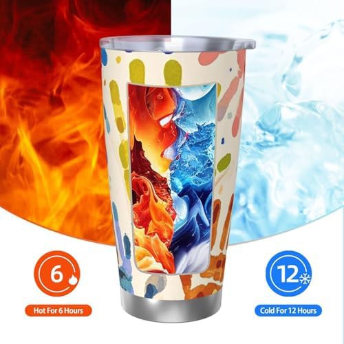 Hand print stainless steel vacuum tumbler — photo 3