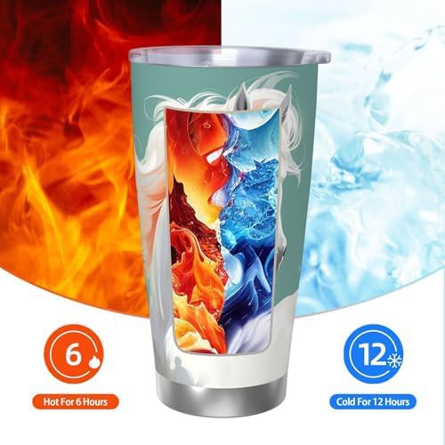 White Horse Patterned 20 oz Insulated Mug — photo 3