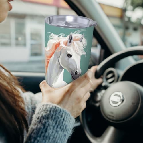 White Horse Patterned 20 oz Insulated Mug — photo 4