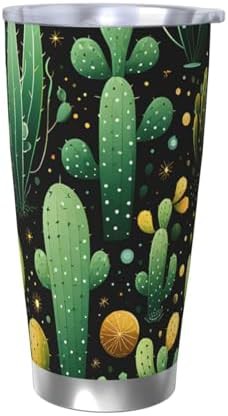 Many cacti stainless steel vacuum coffee tumbler