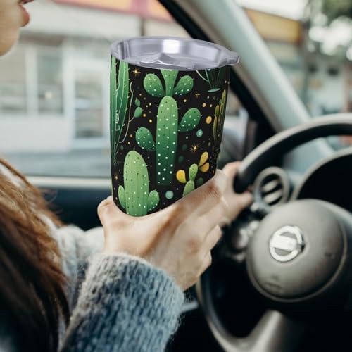 Many cacti stainless steel vacuum coffee tumbler — photo 4