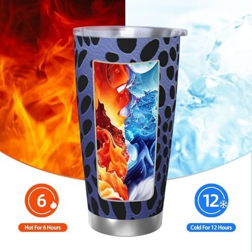 Black spots stainless steel vacuum coffee tumbler — photo 3