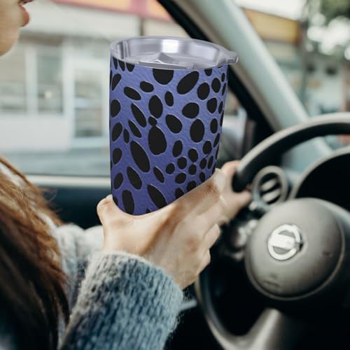 Black spots stainless steel vacuum coffee tumbler — photo 4