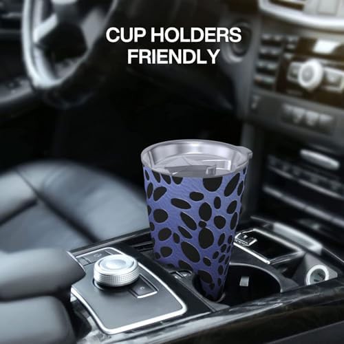 Black spots stainless steel vacuum coffee tumbler — photo 5