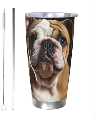 Bulldog Popcorn stainless steel vacuum tumbler