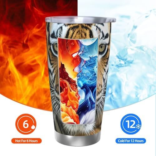 Wild Animals Tiger stainless steel vacuum tumbler — photo 3