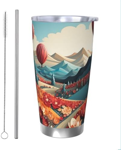 Paper Cutting Painting stainless steel vacuum tumbler