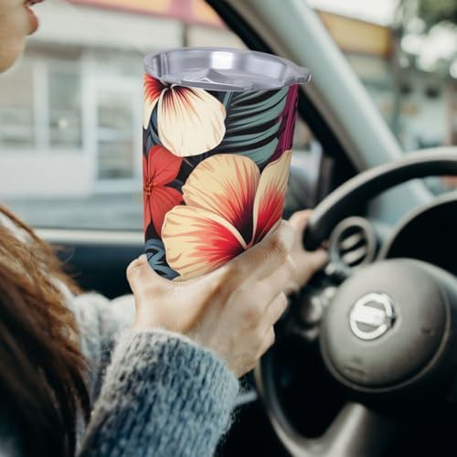 Hawaiian print pattern stainless steel vacuum tumbler — photo 4