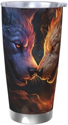 Head on fire stainless steel vacuum coffee tumbler
