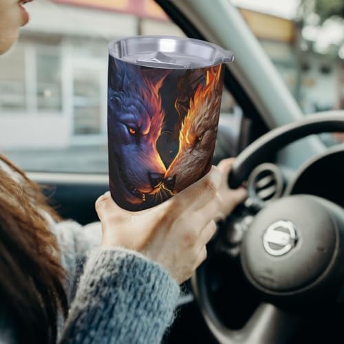 Head on fire stainless steel vacuum coffee tumbler — photo 4