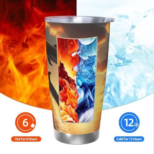 Dolphin Jumping Silhouette stainless steel tumbler — photo 3