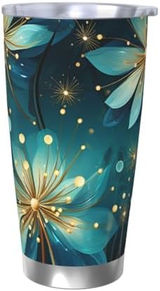Dreamy flowers stainless steel vacuum tumbler