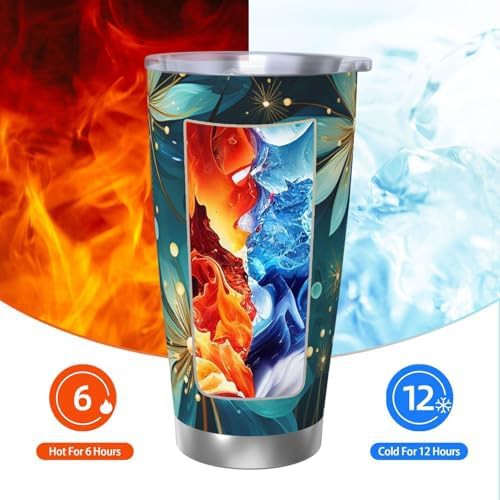 Dreamy flowers stainless steel vacuum tumbler — photo 3