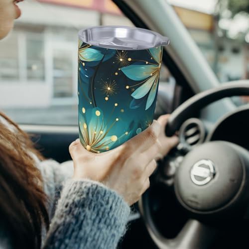 Dreamy flowers stainless steel vacuum tumbler — photo 4