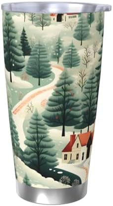 House in the forest stainless steel vacuum tumbler