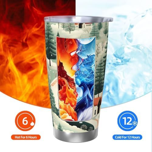 House in the forest stainless steel vacuum tumbler — photo 3
