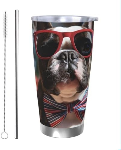 French Bulldog Wearing Sunglasses stainless tumbler