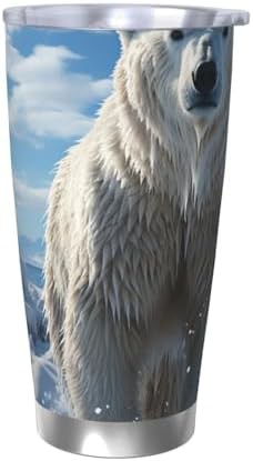 Polar bear stainless steel vacuum tumbler