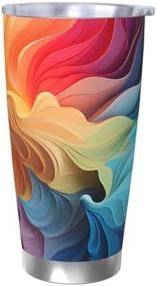 Colorful textures stainless steel vacuum coffee tumbler