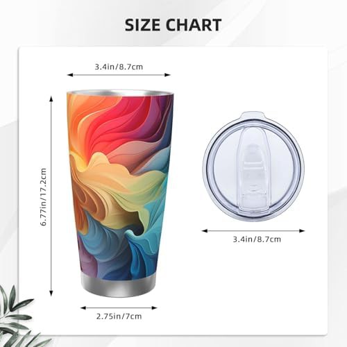 Colorful textures stainless steel vacuum coffee tumbler — photo 2