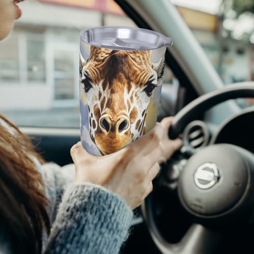 Stylish Animal Watercolor Giraffe stainless tumbler — photo 4
