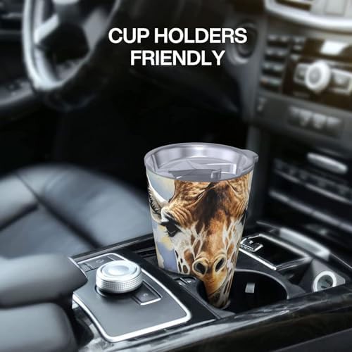 Stylish Animal Watercolor Giraffe stainless tumbler — photo 5