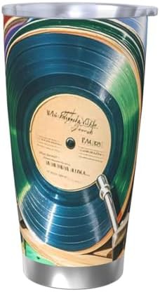 Vinyl Records Print 20 oz Coffee Tumbler