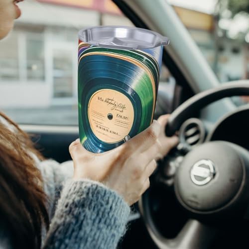 Vinyl Records Print 20 oz Coffee Tumbler — photo 4