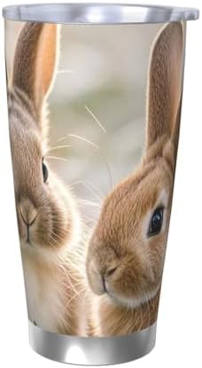 Two Little Cute Rabbits stainless steel tumbler