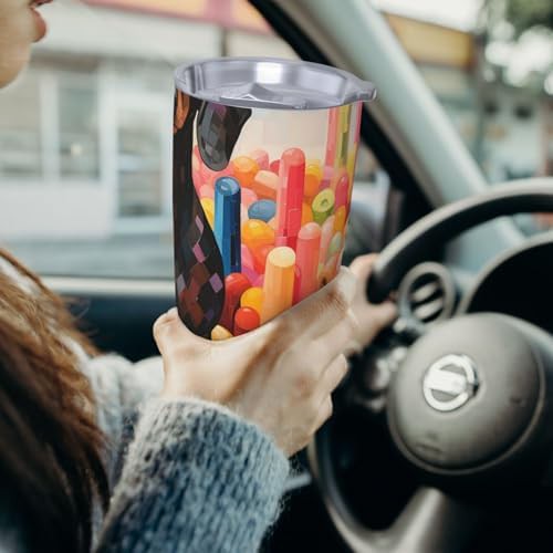 Dachshund puzzle stainless steel vacuum coffee tumbler — photo 4