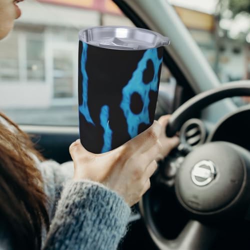 Blue and pink leopard print stainless steel tumbler — photo 4