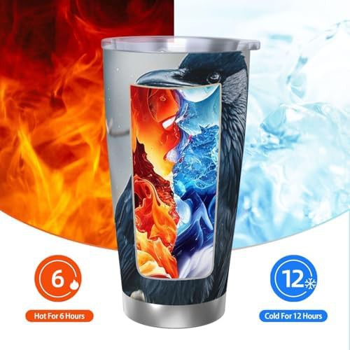 Black Crow Birds stainless steel vacuum tumbler — photo 3