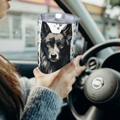 Puppy surrounded by love stainless steel tumbler — photo 4