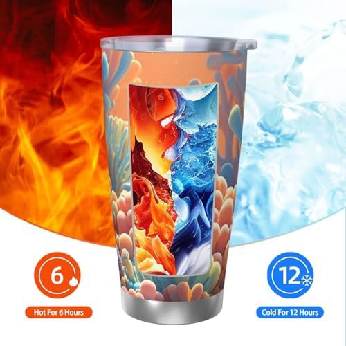 Coral stainless steel vacuum tumbler — photo 3