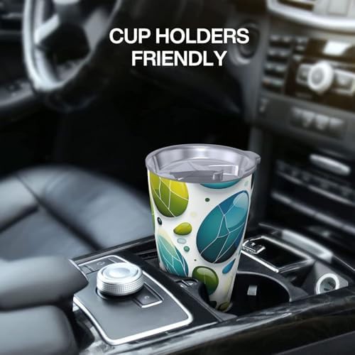 Cartoon green pebbles stainless steel vacuum tumbler — photo 5