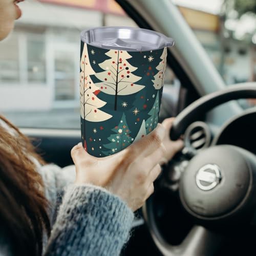 Red Christmas Tree stainless steel vacuum tumbler — photo 4