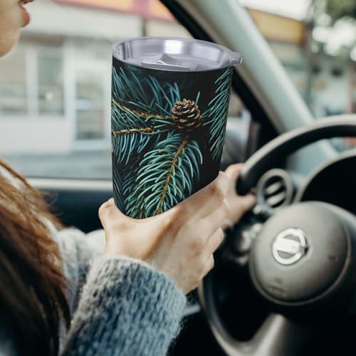 Pine branches stainless steel vacuum tumbler — photo 4