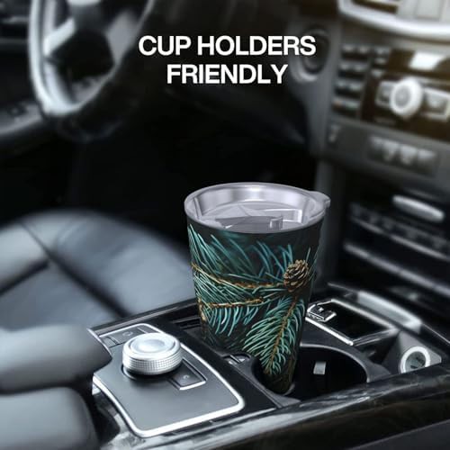 Pine branches stainless steel vacuum tumbler — photo 5