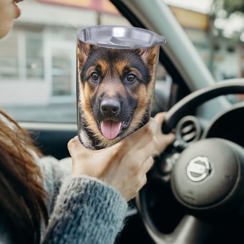 German Shepherd Puppy stainless steel vacuum tumbler — photo 4