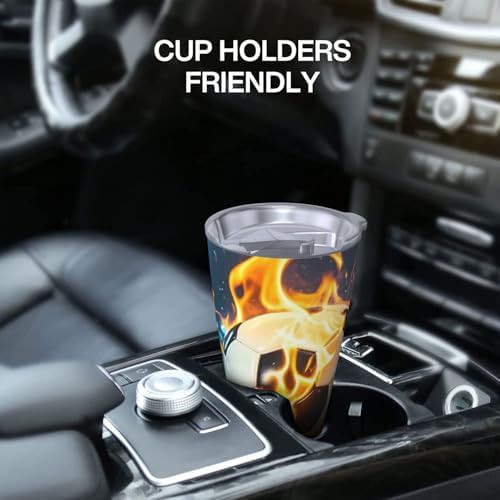 Burning Soccer Ball stainless steel vacuum tumbler — photo 5