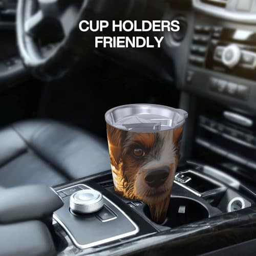 Dogs and beach stainless steel vacuum coffee tumbler — photo 5