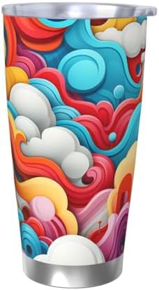 Bold cartoon lines stainless steel vacuum tumbler