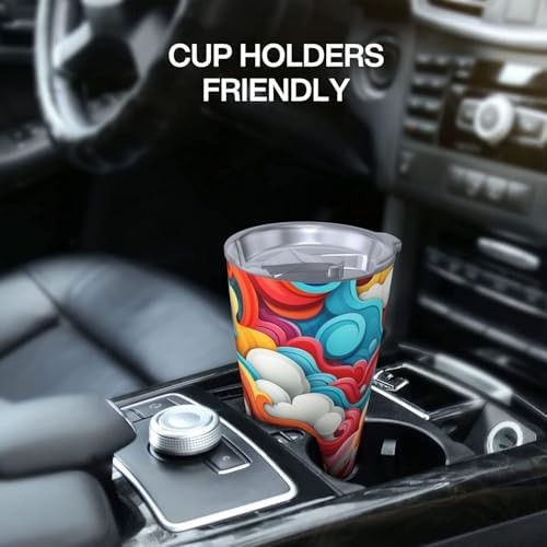 Bold cartoon lines stainless steel vacuum tumbler — photo 5