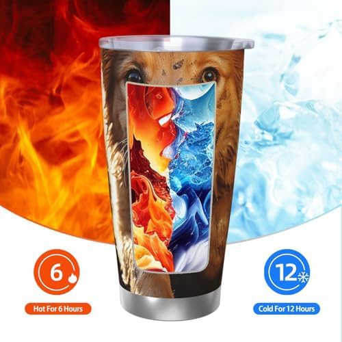 Golden Retriever Paw Prints stainless tumbler — photo 4