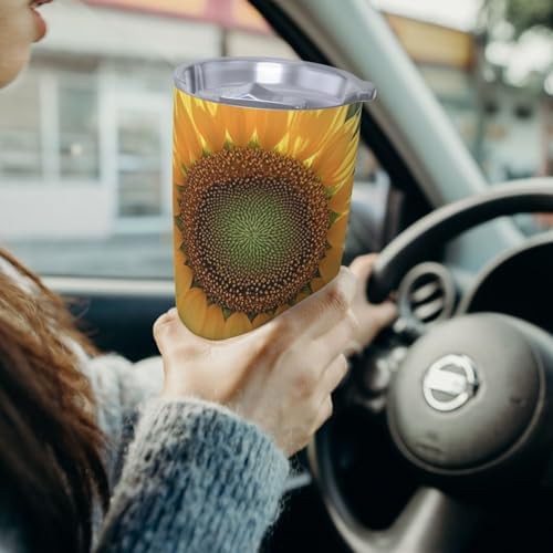 Sun flower stainless steel vacuum tumbler — photo 4
