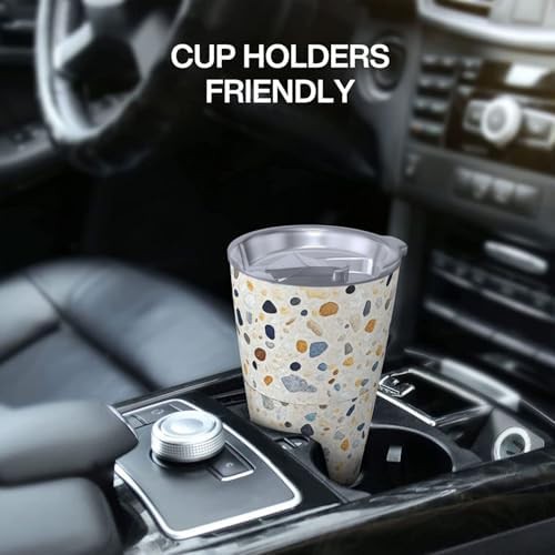 White terrazzo stainless steel vacuum tumbler — photo 5