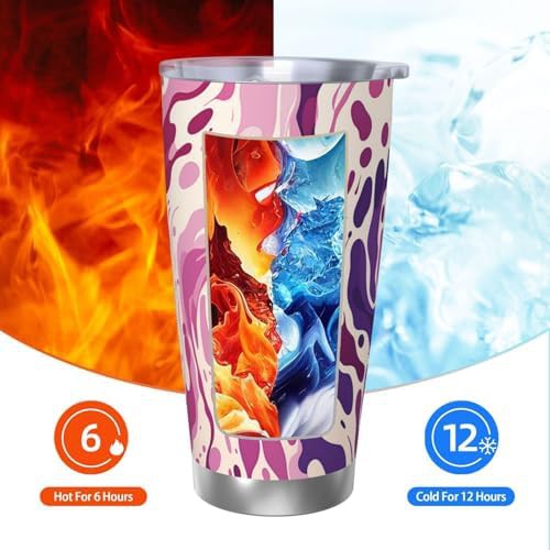 Purple and Pink Pattern stainless steel tumbler — photo 3